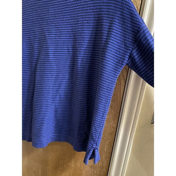 Vineyard Vines 100% Cotton Blue Striped Full Zip Jacket Women's Size M Logo - Picture 14 of 14